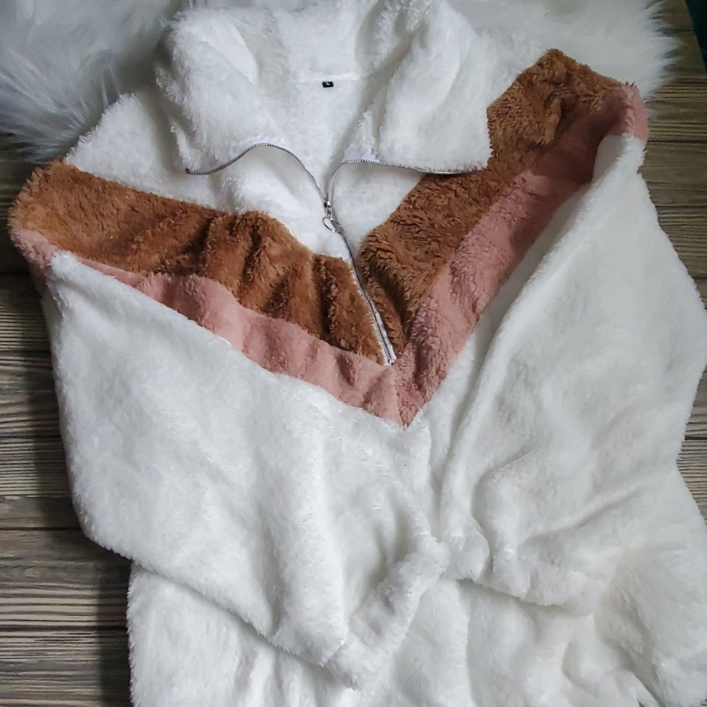 Josie Sherpa Half Zip Pullover Sweater - Picture 5 of 7